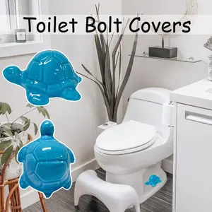 2 Pcs Toilet Bolt Caps, Ceramic Toilet Bolt Covers Decorative Cute Animals Home Bathroom Decor for Easy installation Avoid Rusting