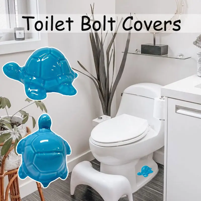 2 Pcs Toilet Bolt Caps, Ceramic Toilet Bolt Covers Decorative Cute Animals Home Bathroom Decor for Easy installation Avoid Rusting