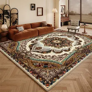 Velvet Rug Machine Washable High-End Design Area Rug Nordic Geometric Pattern Casual Soft Carpet Suitable for Living Room Bedroom Office And Coffee Shop Decoration Minimalist Room Decoration