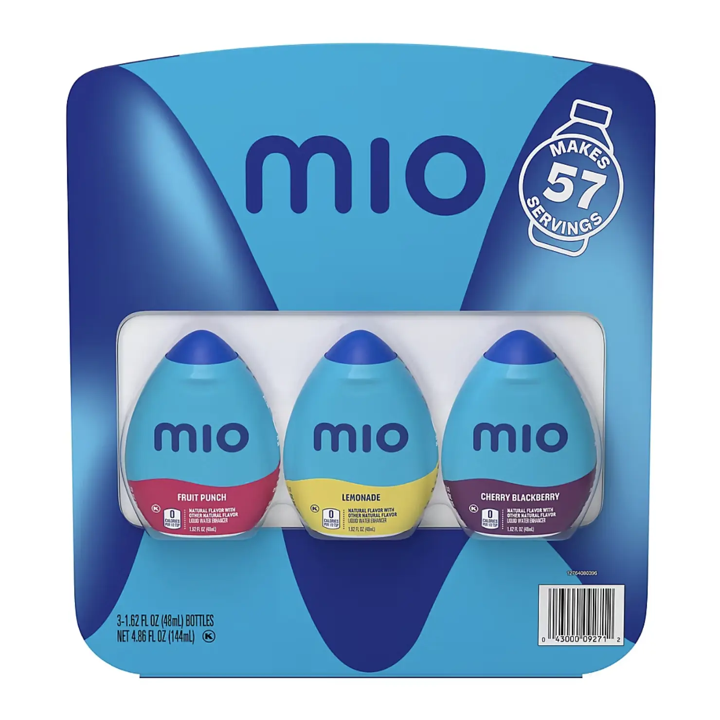 MiO Fruit Punch, Lemonade And Cherry Blackberry Naturally Variety Pack, Bottles, 3 pk./1.62 fl. oz.