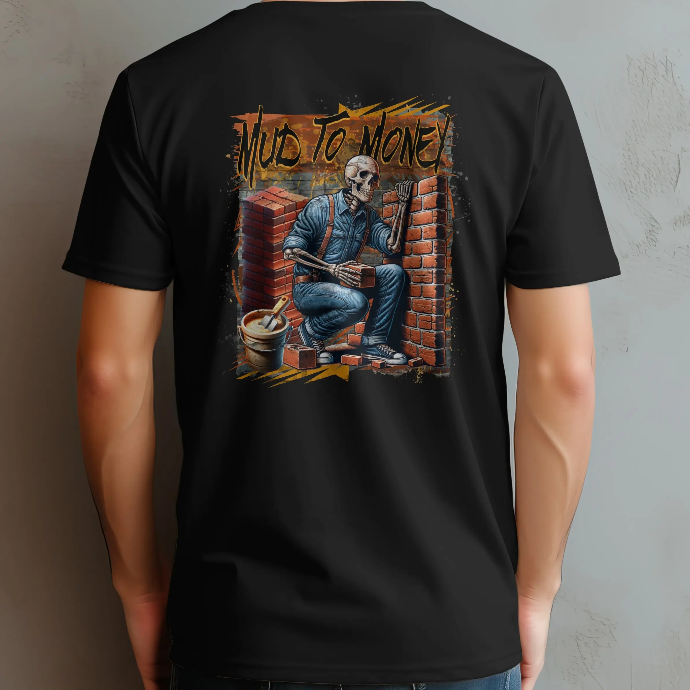 Mud To Money, Brick Mason T-shirt, Rusty Tradesman, Blue Collar Apparel for Men and Women, Blue Collar T-shirts