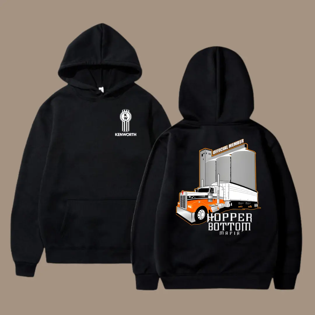 Kenworth Hopper Bottom Mafia Hoodie, Official Member Semi Truck Hoodie, Grain Hauler Trucker Sweatshirt, Vintage Farm Crew Pullover, Unisex Classic Outfit, Gift For Me