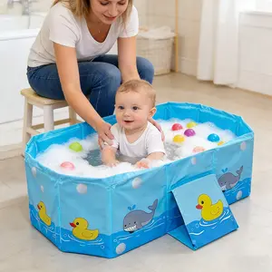 Foldable Baby Bathtub, Portable Infant Bath Tub, Lightweight & Easy Storage, Suitable for Newborns to Toddlers, Family & Travel Use