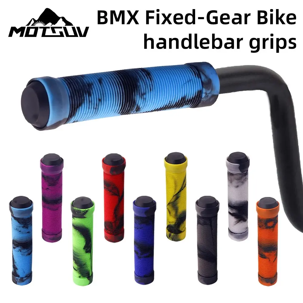 MOTSUV Bicycle Grips 133mm Lengthening Non-Slip Soft Rubber Bike Handlebar Cover For 22.2mm Scooter BMX Cycling Handle Bars Bicycle Parts Cycling Accessories