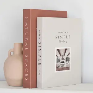 Set of 2 Elegant Paper Decorative Books, Coffee Table Bookshelf or Fireplace Shelf Decoration, Modern Home Decor, Living Room Decor for Halloween and Christmas, Modern Decorations