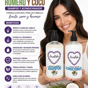 Rosemary and coconut shampoo and conditioner for restoring damaged hair