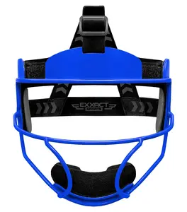 Exxact Sports Softball Face Mask Girls Youth & Adult, Protective Lightweight Fielders Mask Softball Youth For Enhanced Performance (Royal Blue, Adult)
