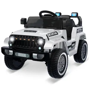 GARVEE 12V Electric Power Wheels with Remote Control - Ride On Wheels for 3+ Years Old Boys and Girls (32 lb Max), Twin 35W Motors, 3 Speed Settings, LED Lights, Music, Horn, Spring Suspension, White Gift