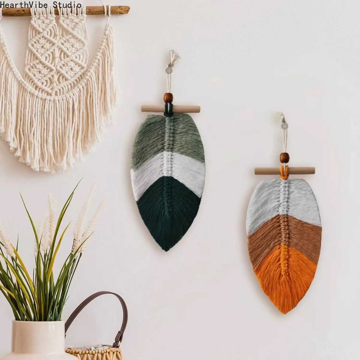 Geometric Wooden and Metal Wall Art, Modern Nordic Decorative Hanging Ornament for Living Room House Decor, Ornaments, Decoration, Living Room Decor, Unique Decor