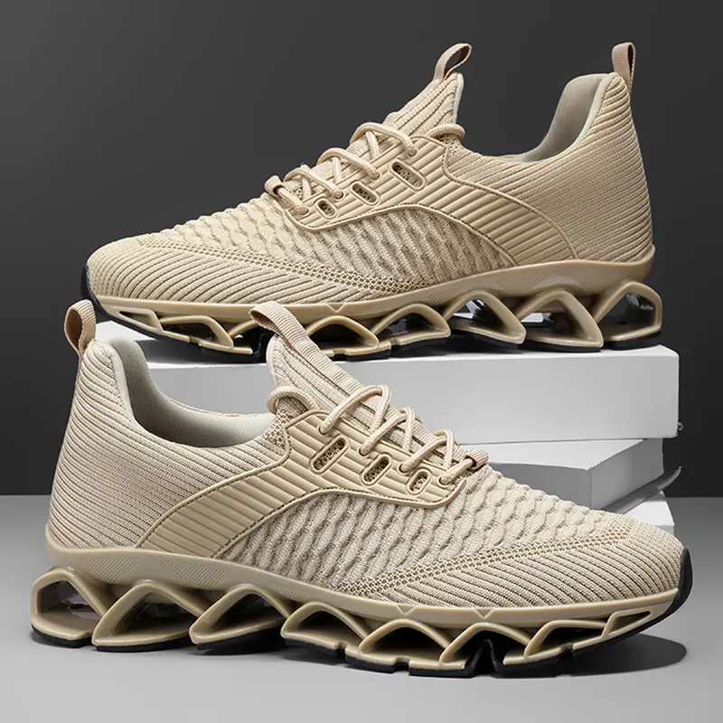 Khaki logo free shoe upper