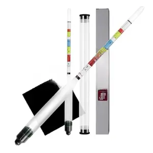 Glass Triple Scale Hydrometer Kit - Test ABV, Brix, Gravity for , ,  & Kombucha, with Microfiber Cloth & Storage Case, Easy  Brewing Tool for All Experience Levels (Hydro)
