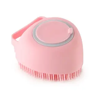 Pet Dog Shampoo Massager Brush Cat Massage Comb Grooming Scrubber Shower Brush for Bathing Short Hair Soft Silicone Brushes