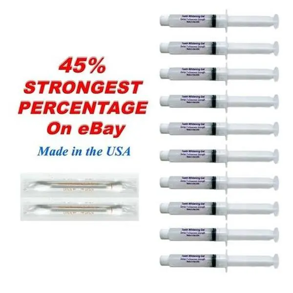 Florida Laboratories Inc 45% 30CC ML Oral Health Care Teeth Whitening Gel Only 10 3cc Syringes Vitamin E Swab Instruction Sheet Made in the USA