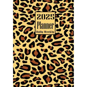 2025 Planner: Leopard Cheetah Print Animal themed Cover Daily Weekly Diary 12 Month Calendar Vision board Schedule Organizer Goals Address Contact Notes Paperback – September 6, 2024