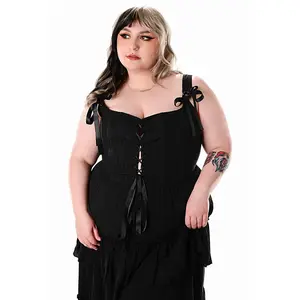 Yvonne Corset Top Womenswear Adjustable Cotton