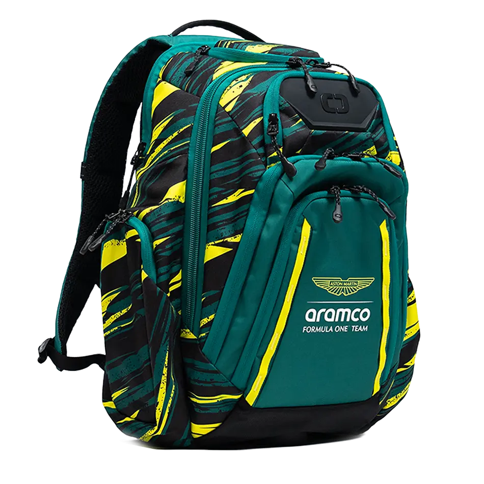 OGIO x Aston Martin F1 Team Gambit Pro Backpack in Green