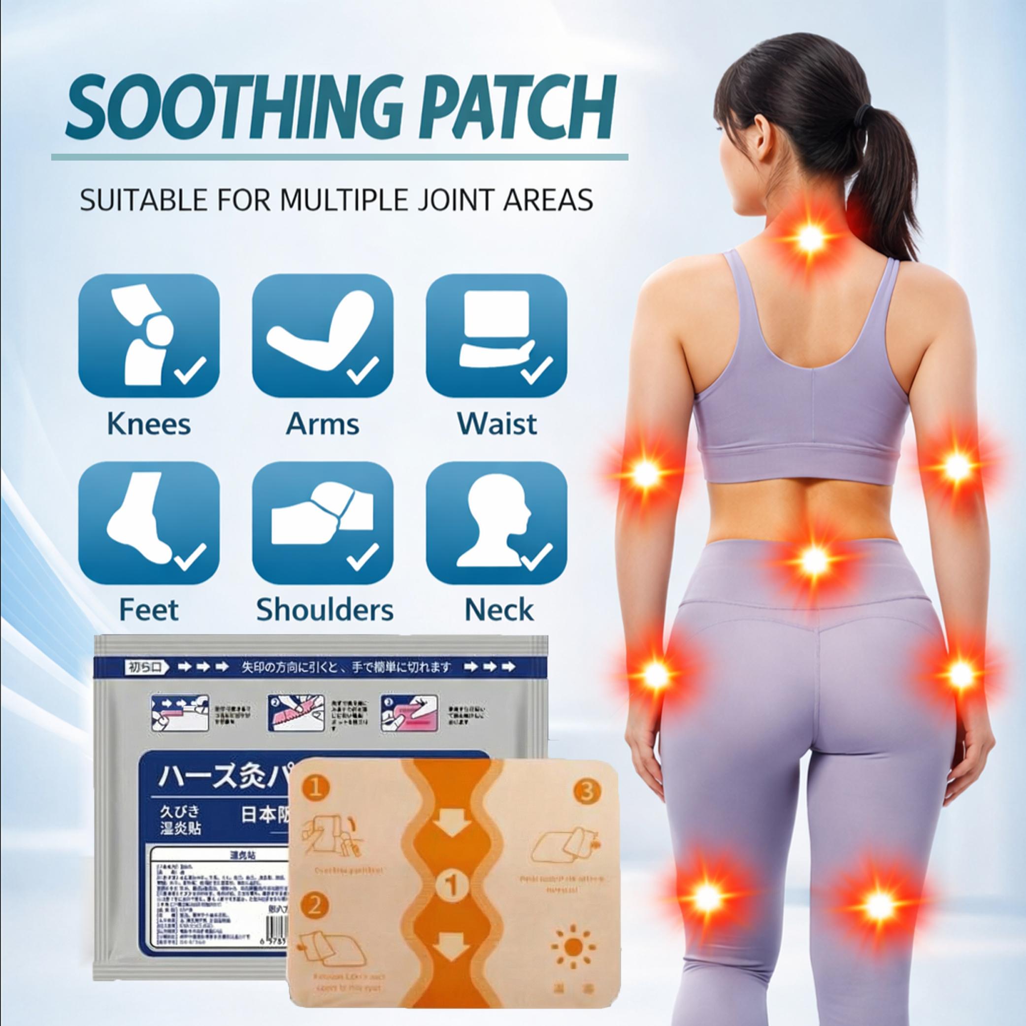 Herbal Heat Patches, 7-Pack Japanese Strength Hot Compress Pads with 8-Hour Long-Lasting Deep Heat for Back & Knee Joint Discomfort Relief & Natural Muscle Recovery Gentle Selfcare Pack