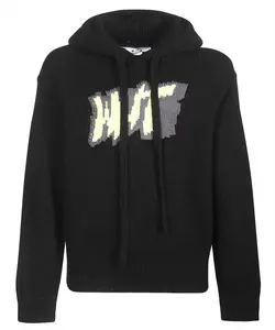OFF-WHITE Graffiti Chunky Knit Pullover Hoodie F22 Capsule Exclusive XL
