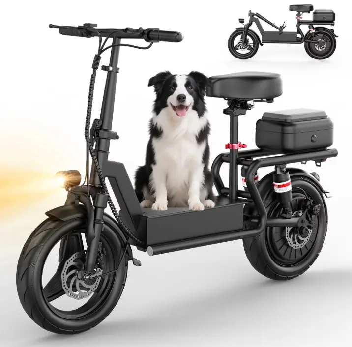 Adult Electric Scooter with Seat – 22 MPH Top Speed, 48V 22.5Ah Battery, 21–27 Mile Range, Dual Suspension, Foldable, Cargo Basket Included