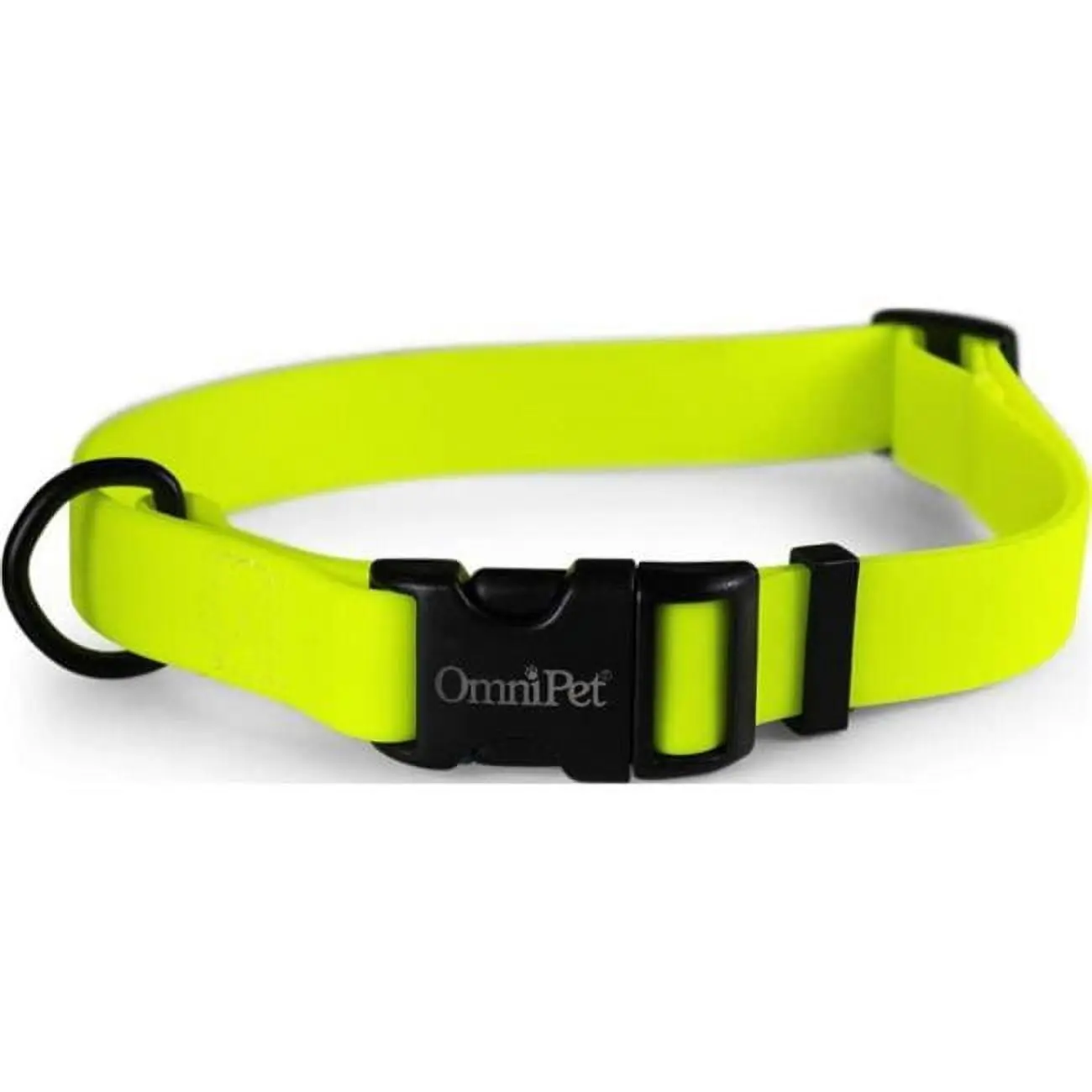 212 MAIN Neon Yellow Biothane Dog Collar - 0.75x14x20 in, Waterproof, Stain Resistant, Easy to Clean, Secure Buckle, Ideal for Carnival Use, Easy Clean