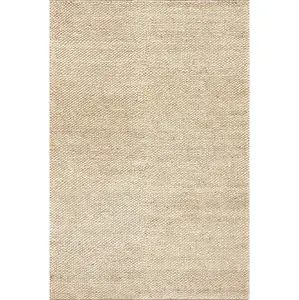 Home Conservatory Textured Handwoven Jute Area Rug