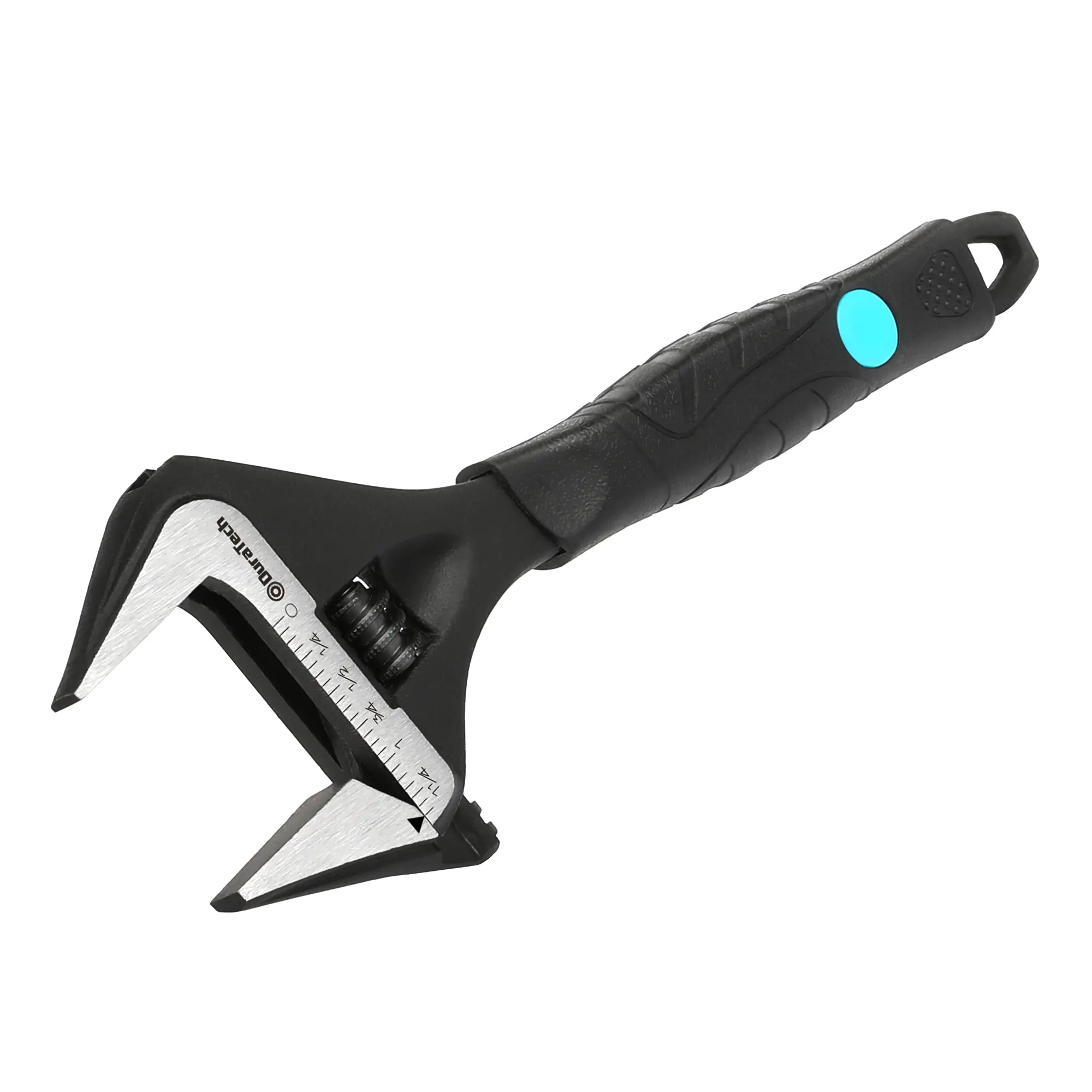 #backtoschool DURATECH 8-Inch Adjustable Wrench, Wide Jaw Opening Plumbing Wrench, CR-V Steel, SAE and Metric Scale Marked, Ergonomic Grip