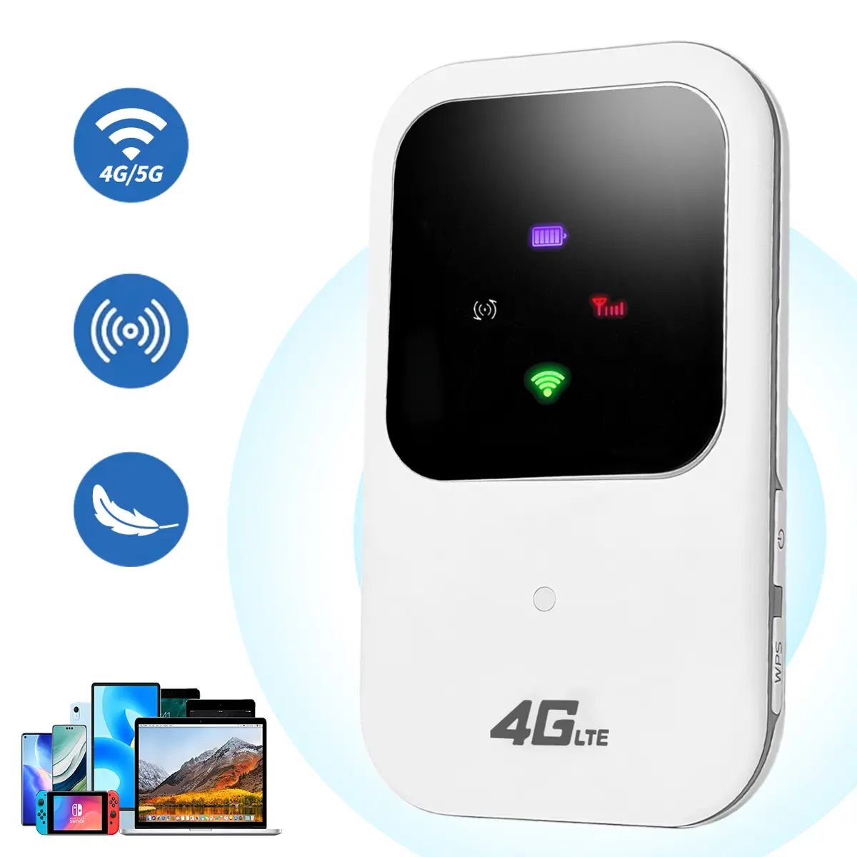 5G Mobile Hotspot 2.4G/5G Dual Band Wi-Fi Portable Wi-Fi Router Hotspot Device for Travel in Europe Support Most Devices Portable Wifi Device Wifi Pocket