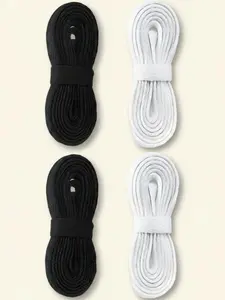 4 Pairs Flat Sole Shoe Laces, Sports Shoes Lace-Up Running Boots Straps, Durable & Comfortable Shoelaces for Athletic Footwear