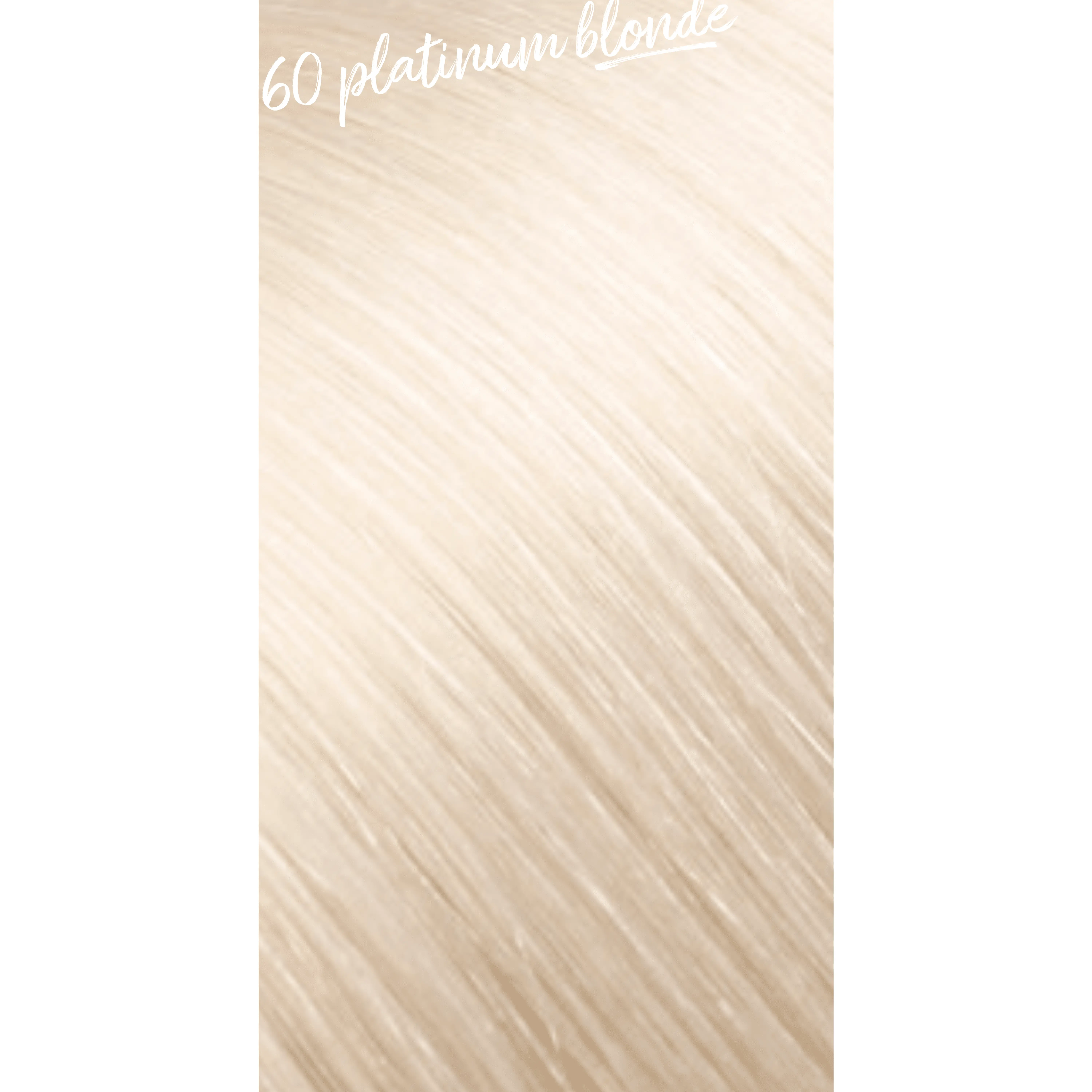 #60 Lightest Platinum Blonde Wide Tape Weft Hair Extensions for Semi-Permanent Length & Fullness