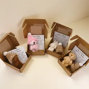 Handmade Little Pocket Bear Set,Anxiety Relief Plush Bear Hug,Halloween Thanksgiving Christmas New Year Birthday Gifts for Women Men Dad Mom Girl Boy Daughter Son-MM