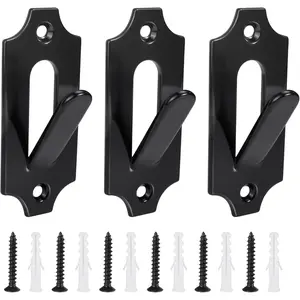 3 Pack European Deer Skull Mount Hanger Stainless Steel Heavy Duty Wall Mount Hooks, Easy Install Invisible Design for Indoor Outdoor Use, Fits Deer Mule Antelope Coyote Small Game Animals