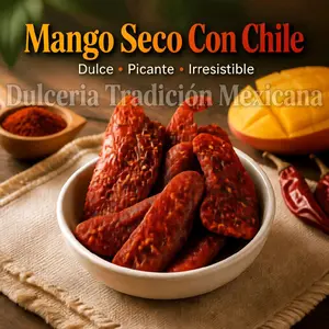 Mango Seco Con Chile Y Semillas Spicy Dried Mango with Seeds Snack 6oz.