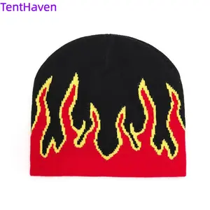 2026 new autumn and winter fashionable versatile woolen hat, cold resistant and warm knitted hat, European and American trend letter jacquard cold hat