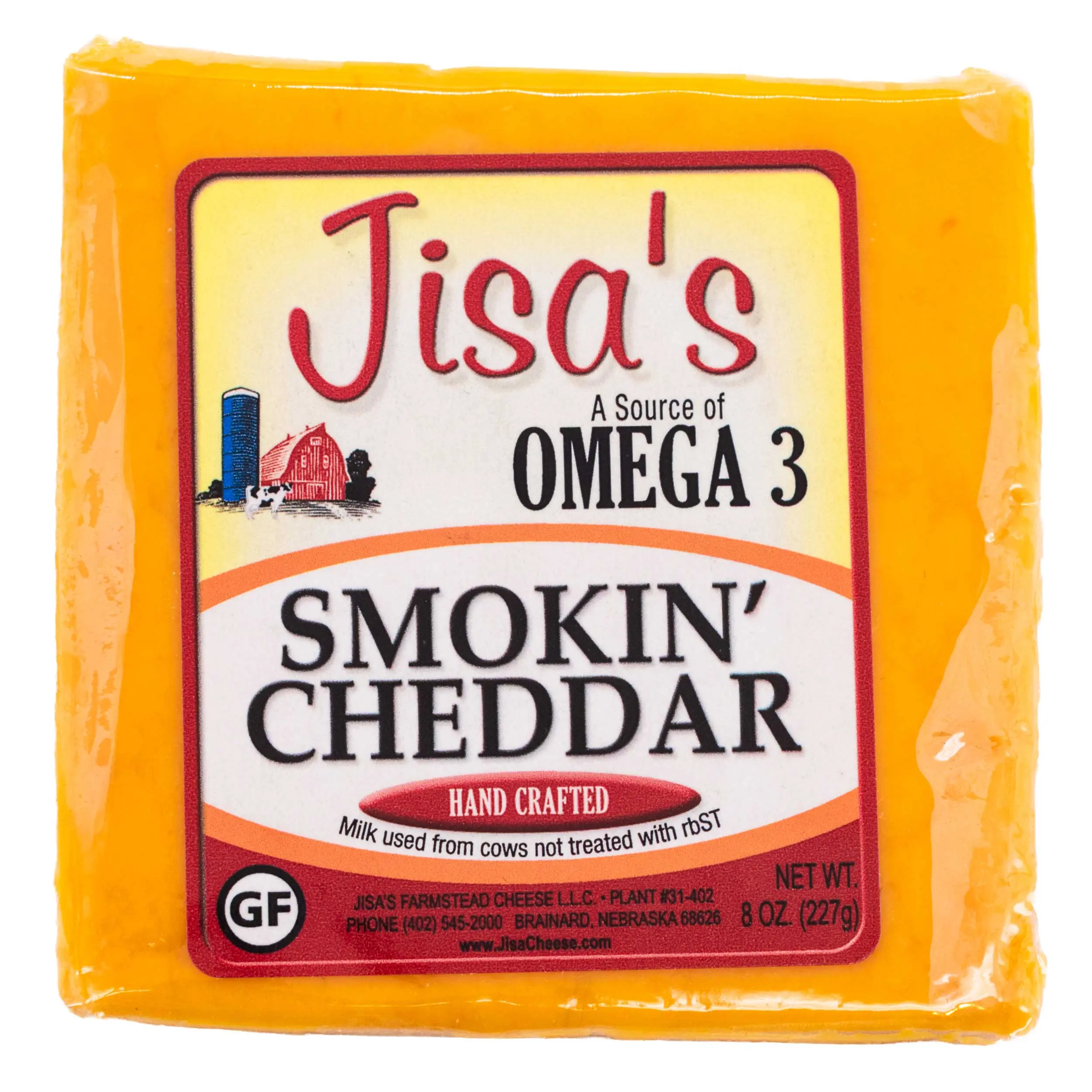 Smokin' Cheddar Cheese Block | 8 oz | Jisa's Farmstead Cheese