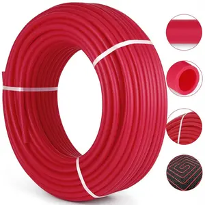 VEVOR Oxygen Barrier PEX Tubing - 1/2 Inch X 900 Feet Tube Coil - EVOH PEX-B Pipe for Residential Commercial Radiant Floor Heating Pex Pipe (1/2 O2-Barrier, 900Ft/Red)