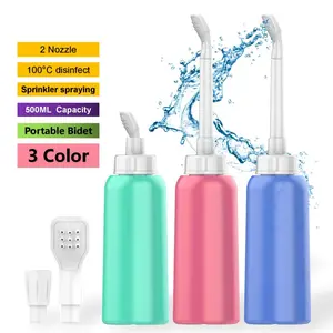 500ml Portable Travel Hand Held Bidet Handheld Hygiene Douche Baby Large Capacity Toilet Travel Personal Cleaner Bottle