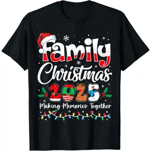 Family Christmas 2025 Matching Outfit Xmas Squad Santa T-Shirt