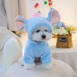 Short Flannel Transformation for Dogs and Cats, Two-Legged Clothes for Teddy Bichon Pomeranian Yorkie Small Dogs