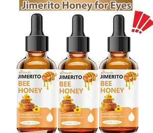 3x Honey Eye Drops | Jimerito Bee Honey for Eye Care, Natural Soothing Eye Moisturizing Drops, Relieve Eye Fatigue, Dryness & Discomfort, Gentle Nourishing Eye Care Liquid for Daily Use