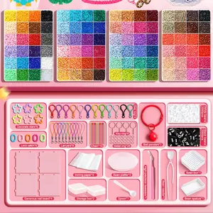 24/48/72/96 Color Plastic Fuse Beads Set, 2.6mm 3D Pixel Puzzle Beads, DIY Craft Bead Kit with Nail Board, Ironing Paper, Tweezers, Diy Beading Accessories