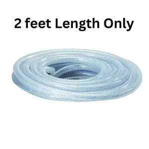 2 in. O.D. x 1-1/2 in. I.D. x 24 in. Clear PVC Braided Vinyl Tube