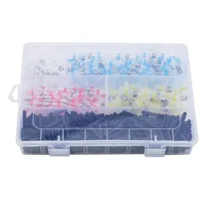 Heat Shrink Solder Connector Kit, Heat Shrink Connectors, Color Coded Heat Shrink Solder Connector Kit with Storage Box, Suitable for DIY Electronic Project