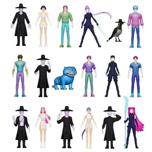 K-POP 18-Piece Fantasy Mystic Guardians Inspired Mini Figure Set (Bagged) | Collectible Desk Decor for Home & Office | Compact 5.3–11.5cm Themed Toy Models