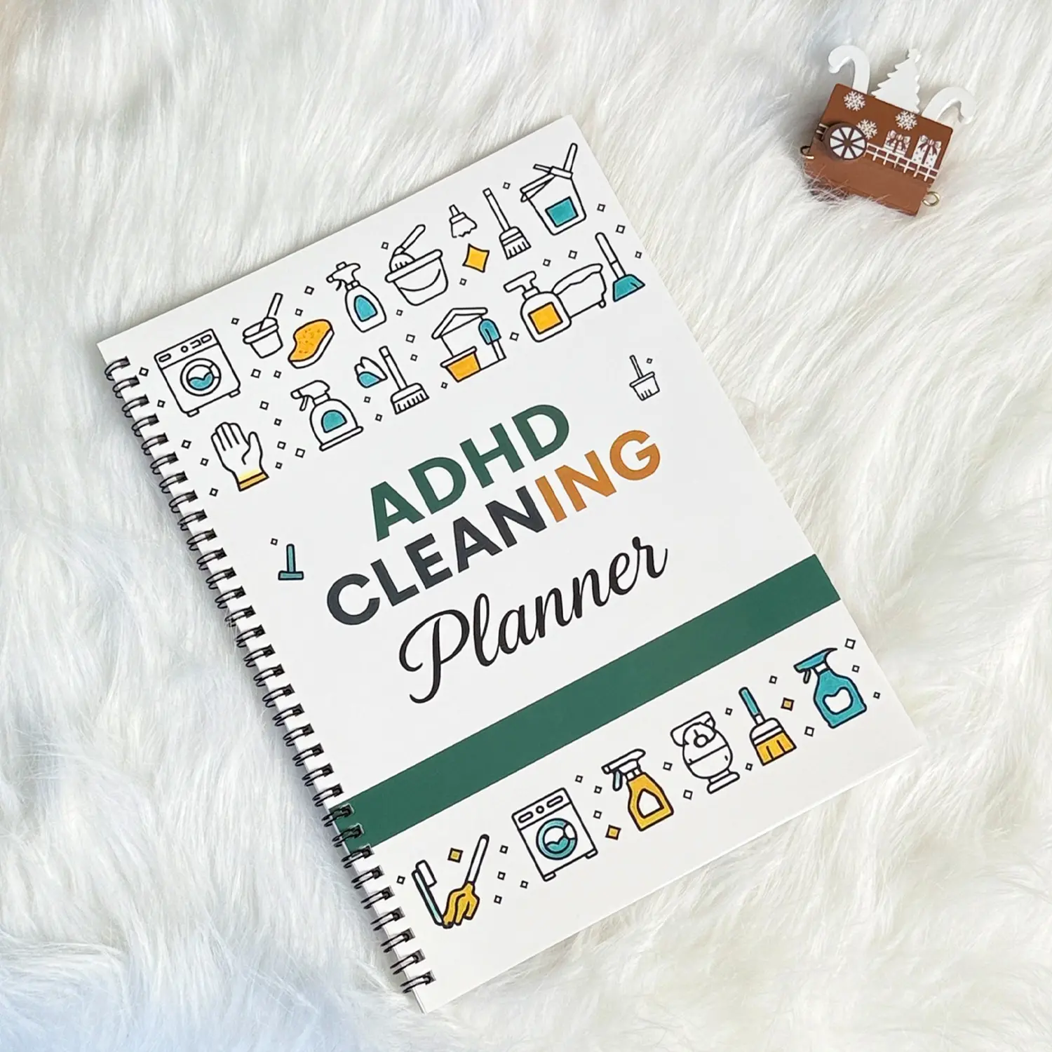 ADHD Cleaning Planner A4 Notebook Daily Weekly Monthly Checklist Durable Smooth Paper Organizer Journal For Home Dorm Office Stationery Essential #Summervibes
