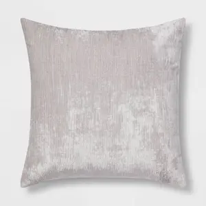 Threshold Velvet Rib-Textured Square Home Decorative Cushion, Throw Pillow