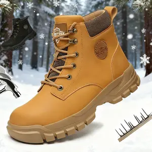 Winter  Steel Toe Shoes for Men Women Lightweight Anti-smash Steel Toe Sneakers Indestructible Work Boots Construction Safety Shoes
