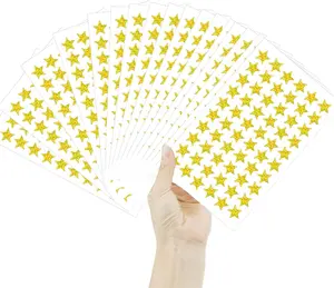 1800 PCS Gold Star Stickers, 30 Sheets Holographic Gold Star Sticker for Kids Reward, Foil Stars Stickers, Small Mini Stars Sticker for School Planner, Behavior Chart, Classroom Teacher Supplies