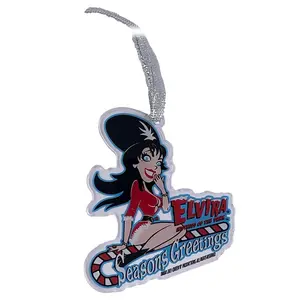Elvira Candy Cane Acrylic Ornament