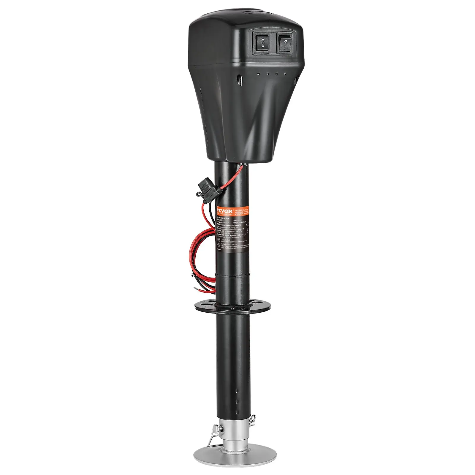 【summerfinds】VEVOR Electric Trailer Jack, 5000 lbs, Heavy Duty RV Electric Power Tongue Jack with 2 Way Connector, Manual Crank Handle & Weatherproof Jack Cover, 10"-28.3" Lift, for RVs, Trailers & Campers, Black
