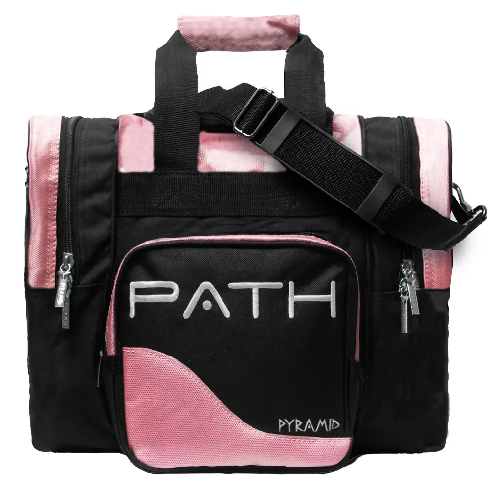 Pyramid Path Pro Deluxe Single Tote Sport Bowling Bag (Black-Pink)